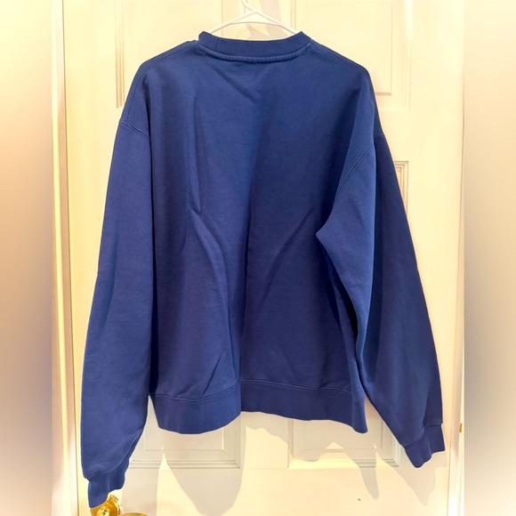 Like New! STANFAM Fleece Pullover Crewneck Sweatshirt- Navy Men’s Medium - Picture 5 of 8